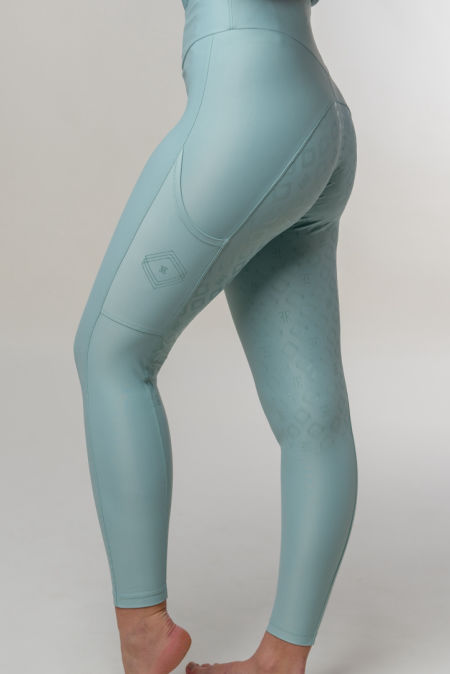 Modelujące legginsy z lejem silikonowym pistachio